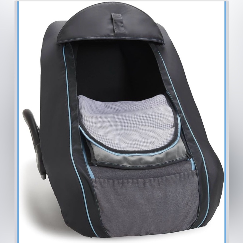 Brica Smart Cover All Season Infant Car Seat Cover Gray EUC Universal Fit
